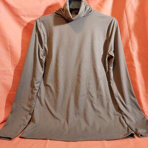 ZENANA PULLOVER RUCHED TURTLENECK TOP.